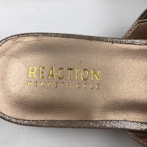 NEW Kenneth Cole Metallic Pink Vala Sandals Slides - Picture 4 of 7